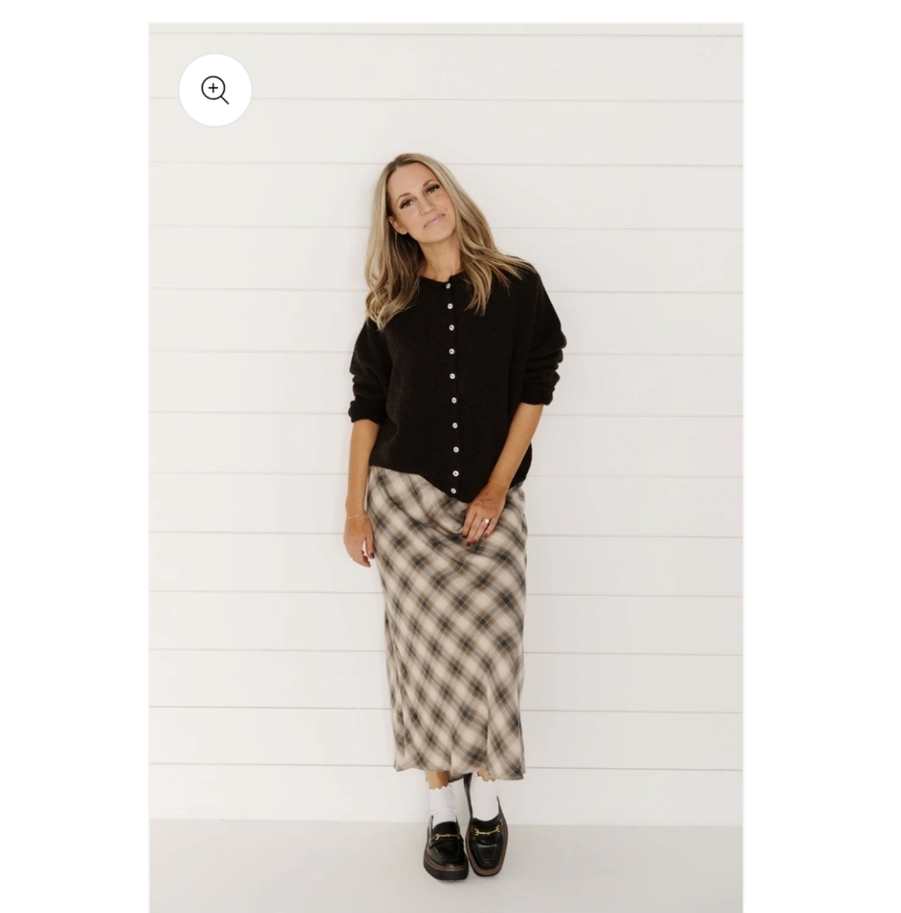 Pink Desert Plaid Skirt